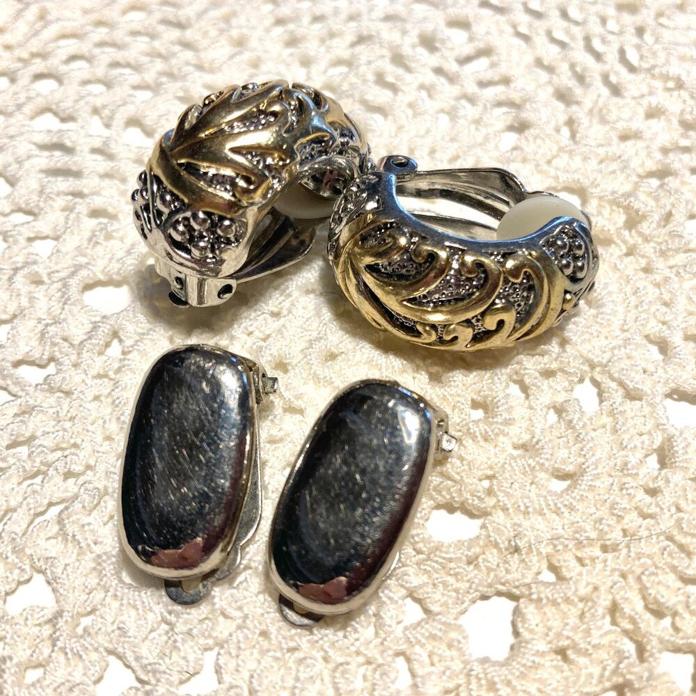 Favorite Silvertone Clip Earrings